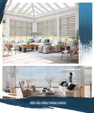 Phòng Khách Sử Dụng Rèm Cầu Vồng