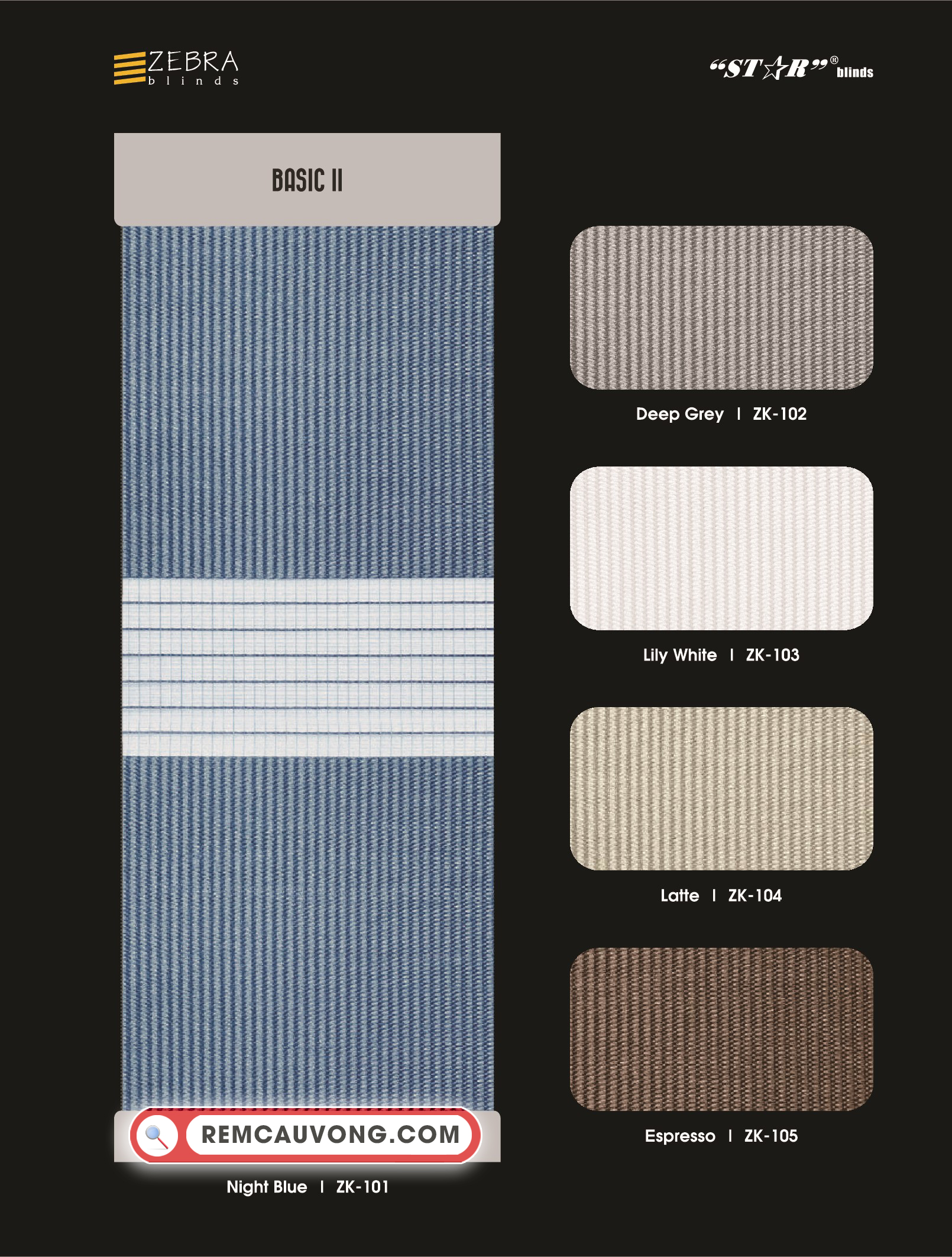 Rèm Cầu Vồng Basic-II Star Blinds