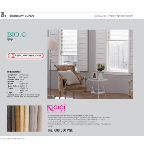 Rèm Cầu Vồng BioC Cici Home