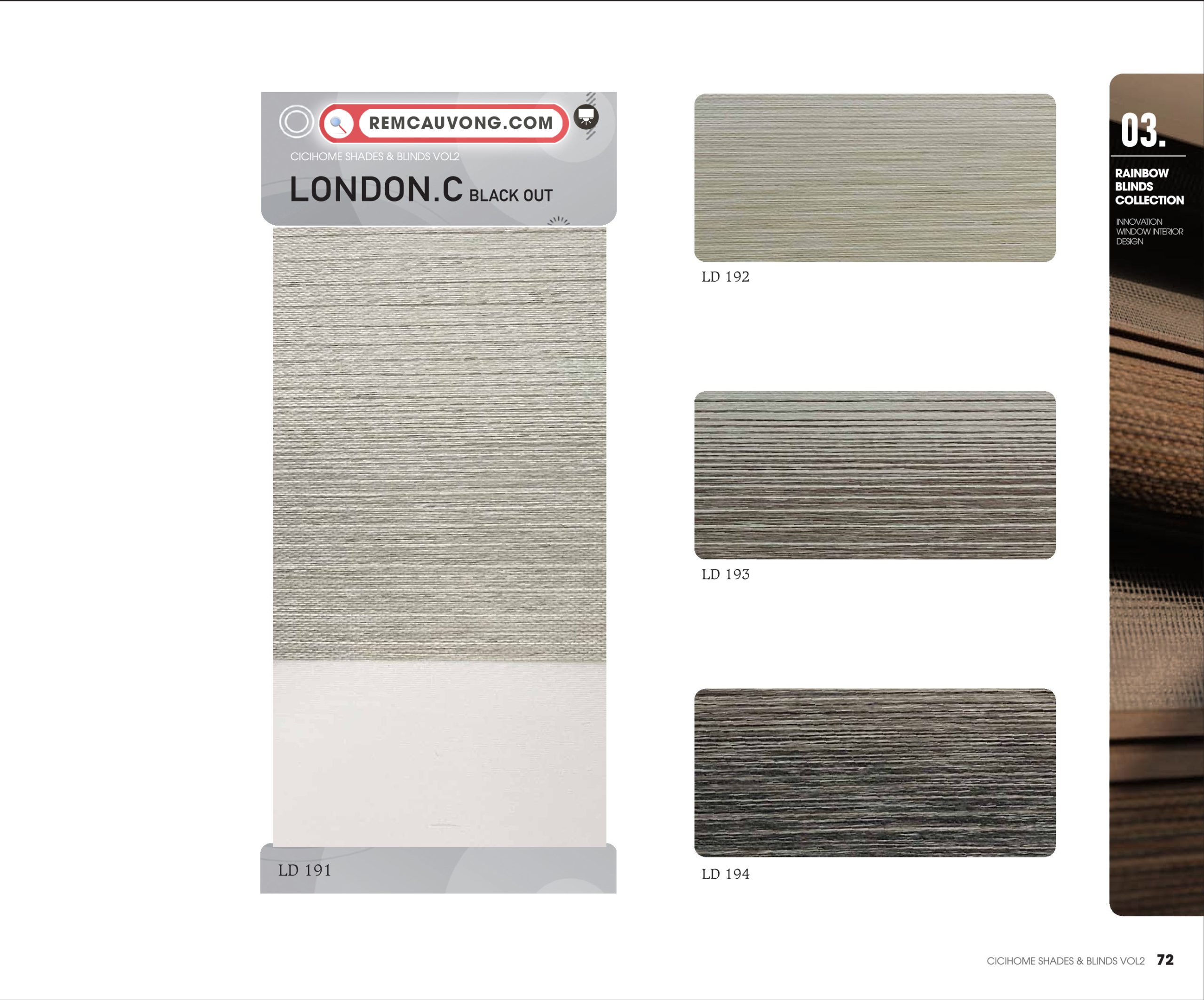 Rèm Cầu Vồng LondonC Cici Home