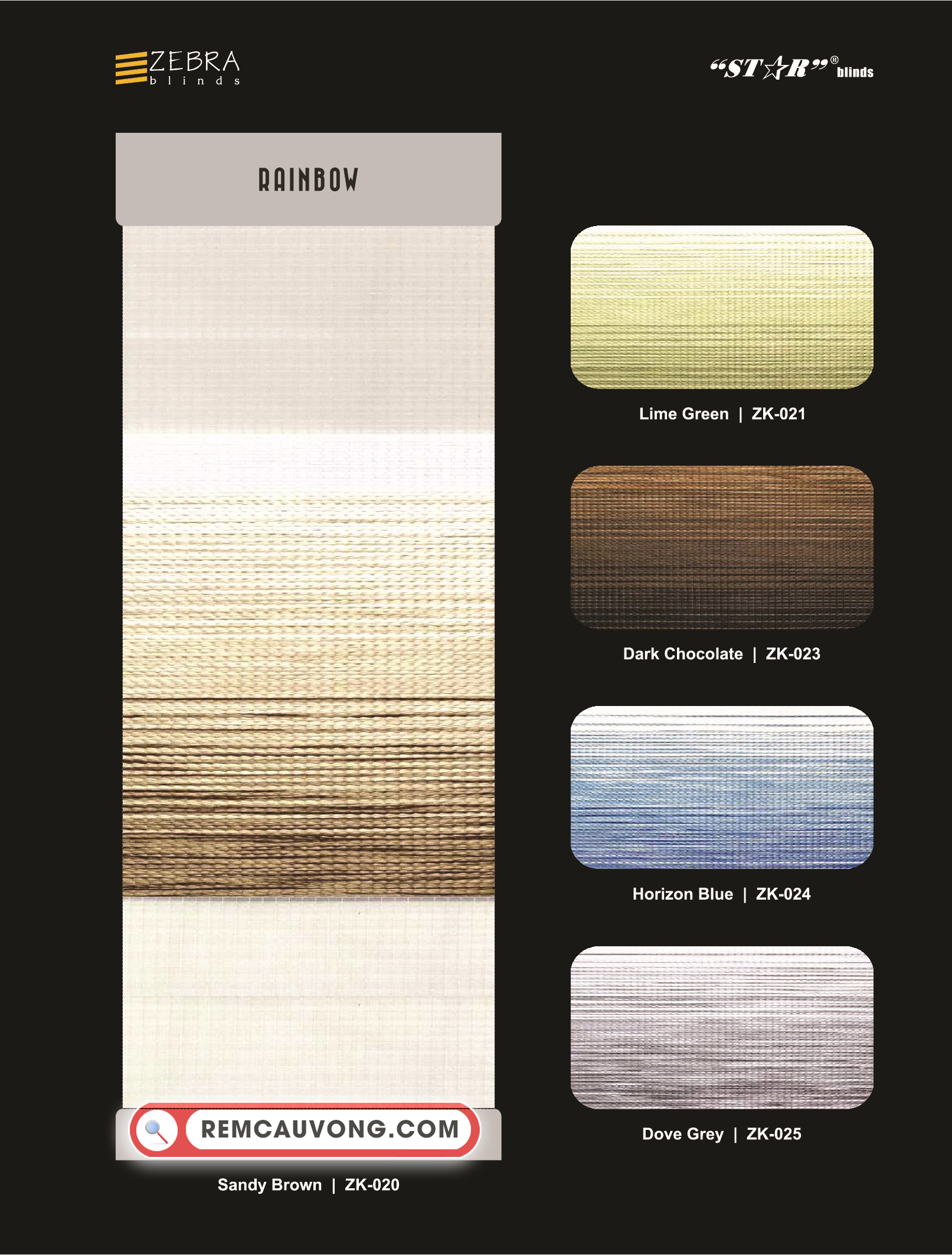 Rèm Cầu Vồng Rainbow Star Blinds