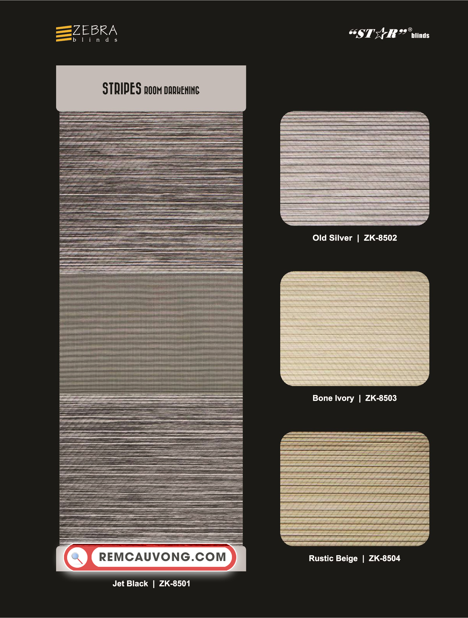 Rèm Cầu Vồng Stripes Star Blinds