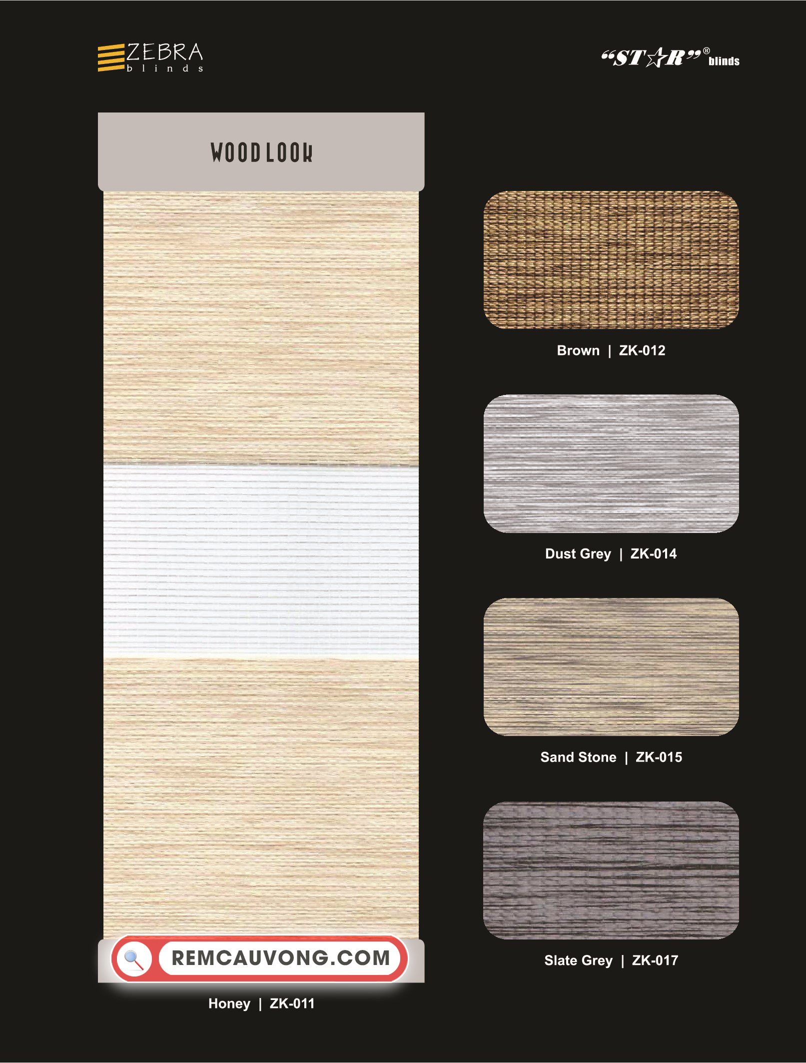 Rèm Cầu Vồng Woodlook Star Blinds