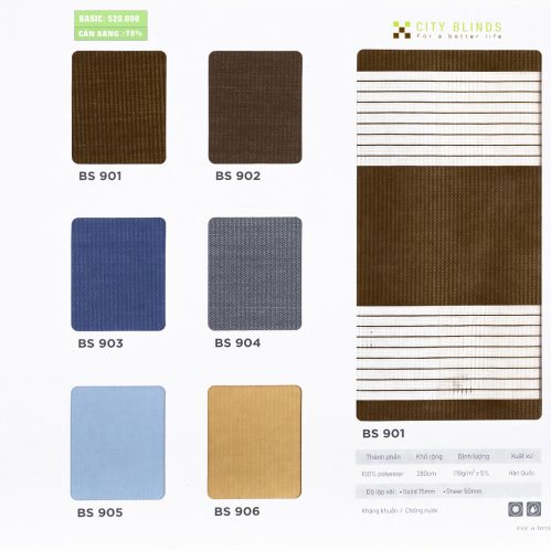 Rèm Cầu Vồng Basic City Blinds