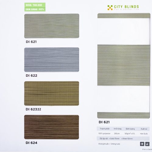 Rèm Cầu Vồng Diva City Blinds