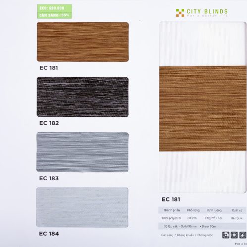 Rèm Cầu Vồng Eco City Blinds