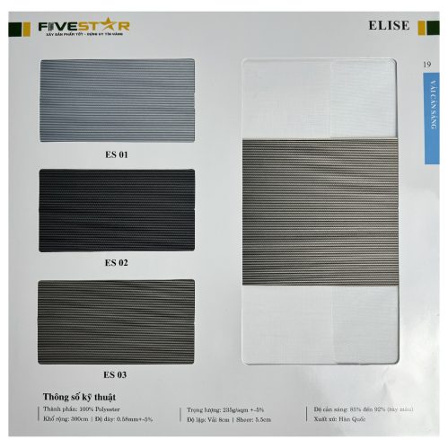 Rèm Cầu Vồng Elise Fivestar