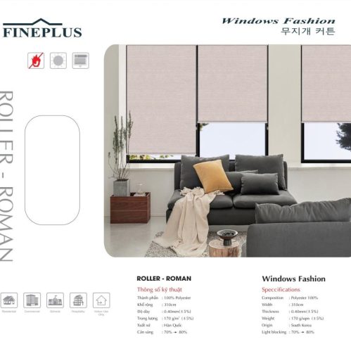 Rèm Cầu Vồng Fineplus Rolier Roman