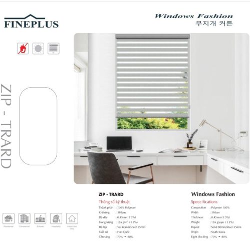 Rèm Cầu Vồng Fineplus Zip Trard