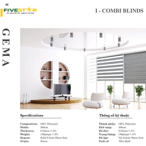 Rèm Cầu Vồng Fivestar Gema