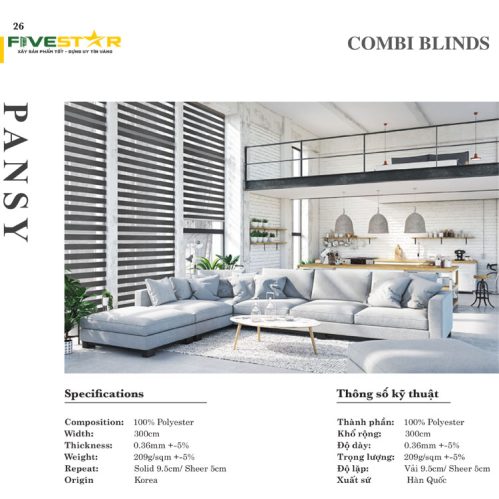 Rèm Cầu Vồng Fivestar Pansy