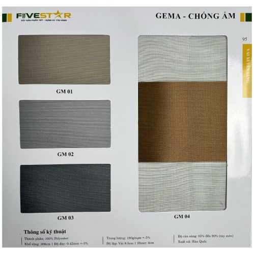 Rèm Cầu Vồng Gema Fivestar