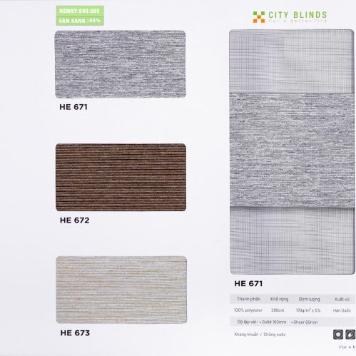 Rèm Cầu Vồng Henry City Blinds