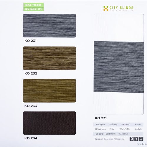 Rèm Cầu Vồng Kona City Blinds