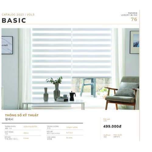 Rèm Cầu Vồng Paroda Basic 1