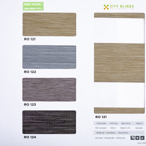 Rèm Cầu Vồng Rose City Blinds