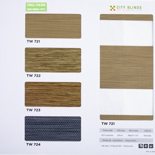 Rèm Cầu Vồng Twill City Blinds