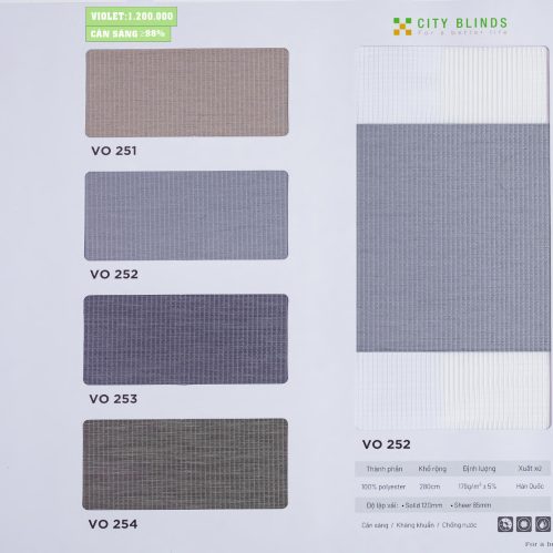 Rèm Cầu Vồng Violet City Blinds