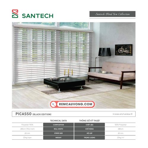 Hình ảnh Rèm Cầu Vồng Santech Picasso