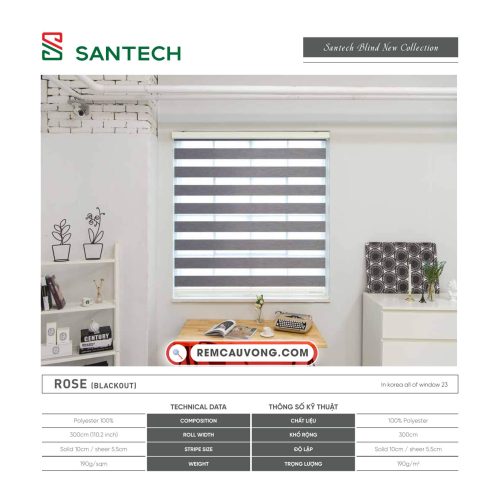 Hình ảnh Rèm Cầu Vồng Santech Rose
