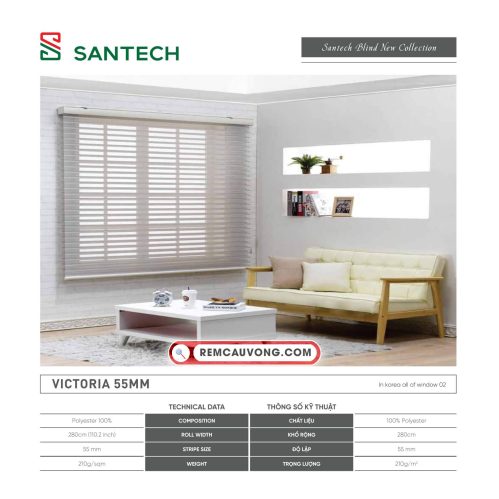 Hình ảnh Rèm Cầu Vồng Santech Victoria 55mm