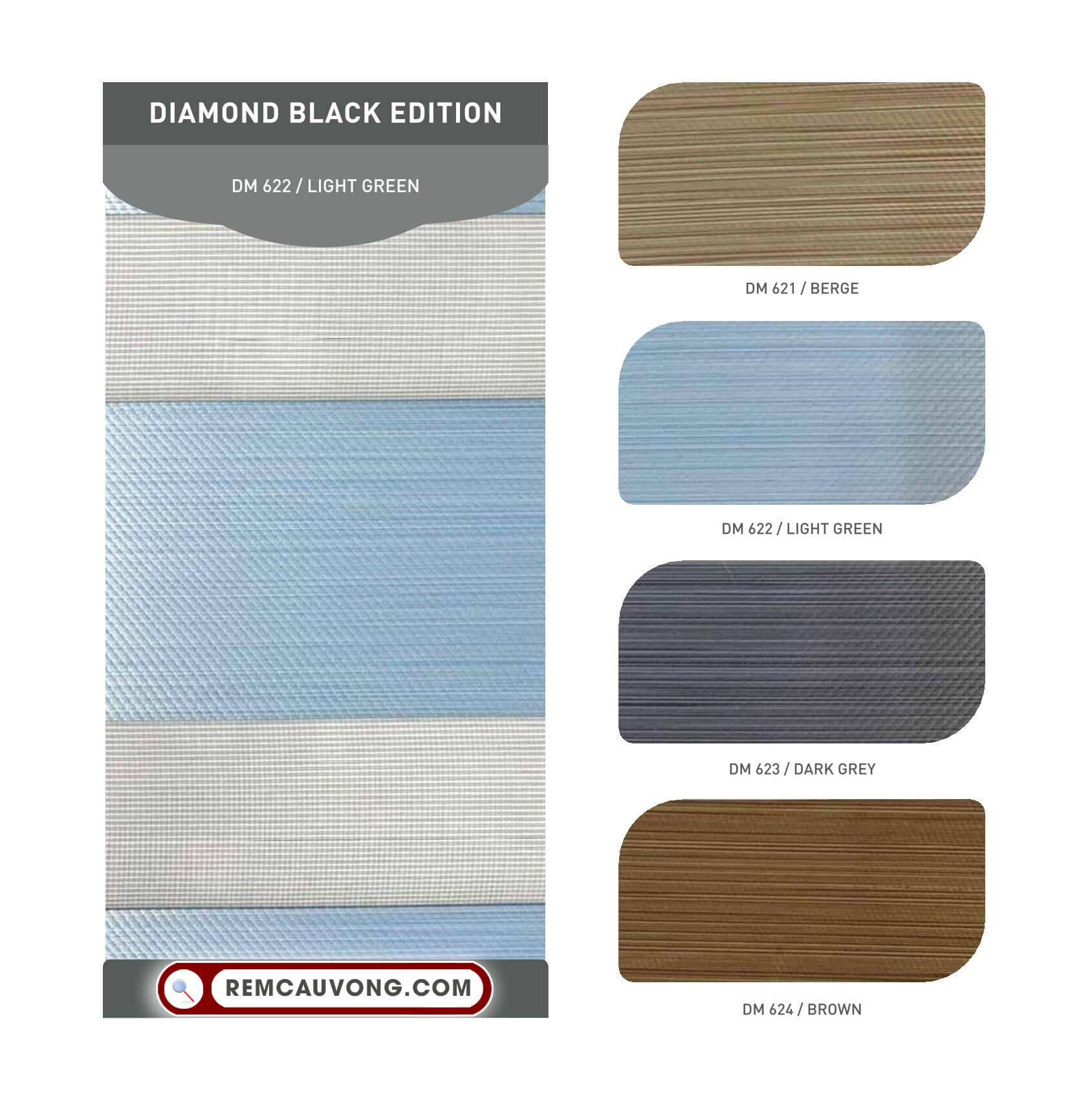 Rèm Cầu Vồng Santech Diamond Black Edition