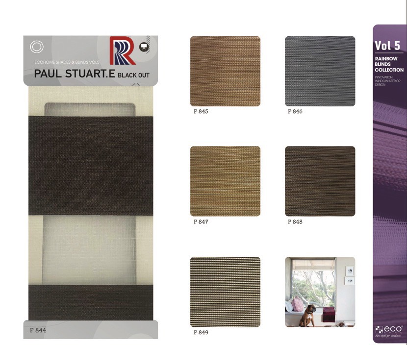 Rèm Cầu Vồng Ecohome bảng màu Paul Stuart E