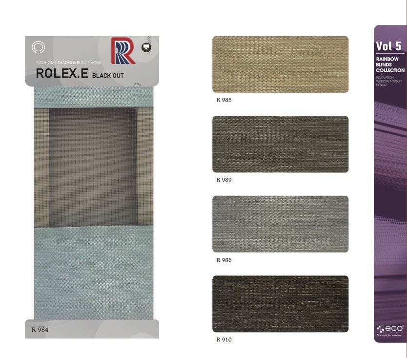 Rèm Cầu Vồng Ecohome bảng màu Rolex E