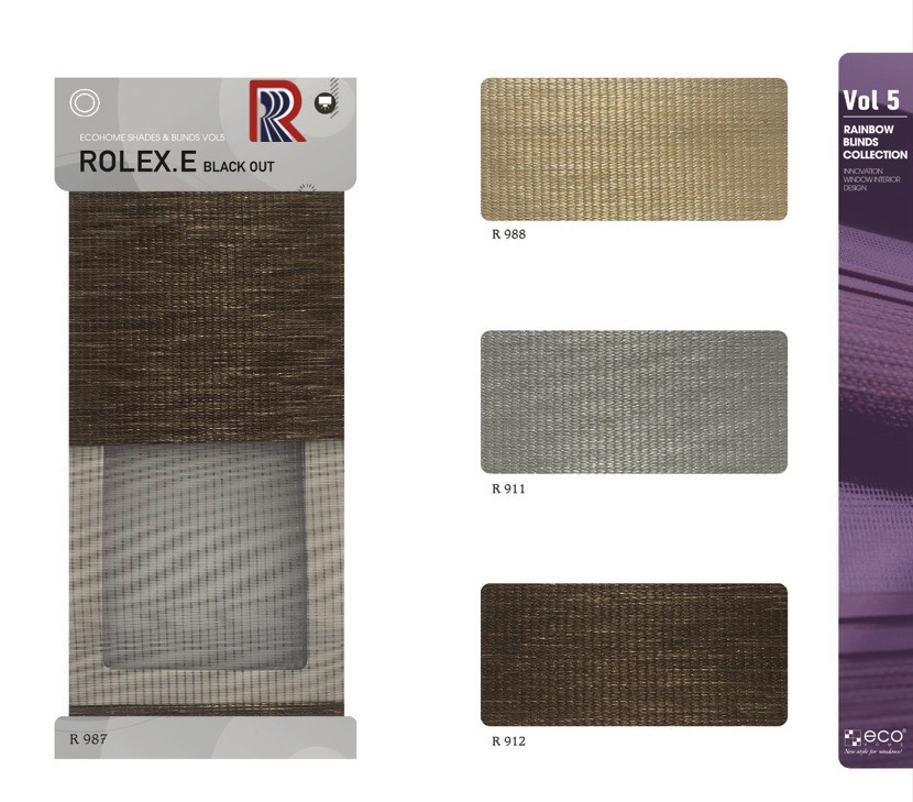 Rèm Cầu Vồng Ecohome bảng màu Rolexe