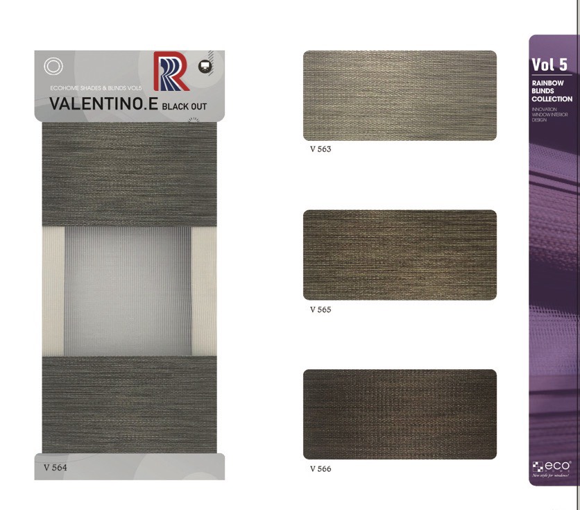 Rèm Cầu Vồng Ecohome Bảng Màu Valetino E