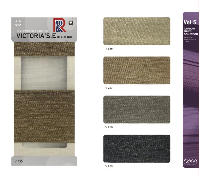 Rèm Cầu Vồng Ecohome bảng màu Victorias E