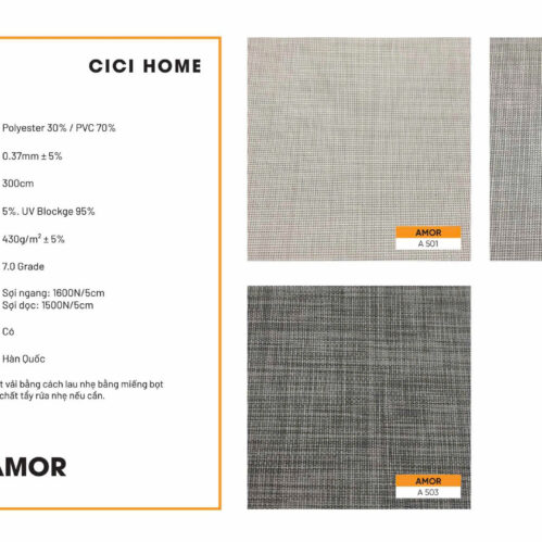 Thông Số Kỹ Thuật Hình Ảnh Rèm Cuốn Cici Home Amor