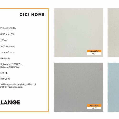 Thông Số Kỹ Thuật Hình Ảnh Rèm Cuốn Cici Home Malange Ma