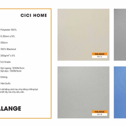 Thông Số Kỹ Thuật Hình Ảnh Rèm Cuốn Cici Home Malange