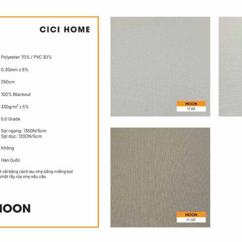 Thông Số Kỹ Thuật Hình Ảnh Rèm Cuốn Cici Home Moon M