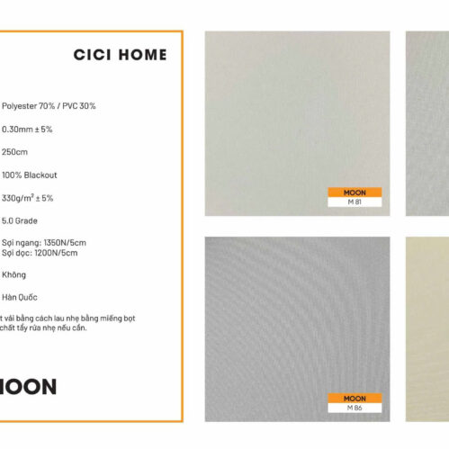 Thông Số Kỹ Thuật Hình Ảnh Rèm Cuốn Cici Home Moon