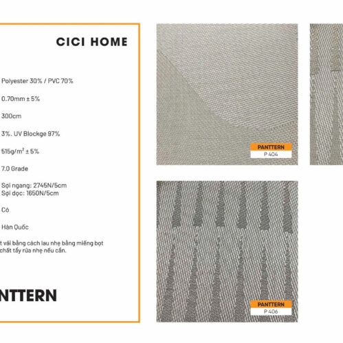 Thông Số Kỹ Thuật Hình Ảnh Rèm Cuốn Cici Home Panttern