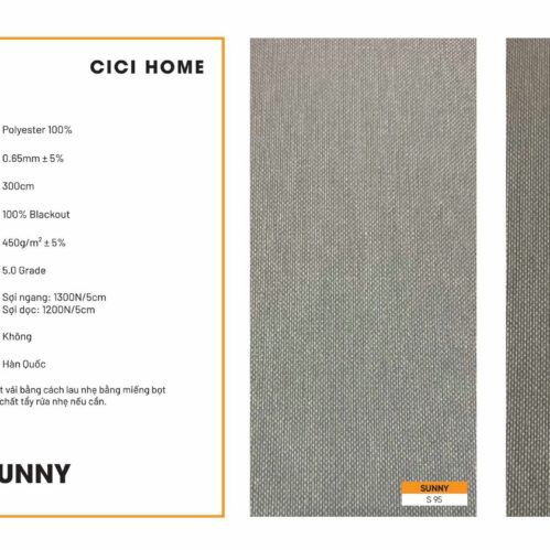 Thông Số Kỹ Thuật Hình Ảnh Rèm Cuốn Cici Home Sunny S