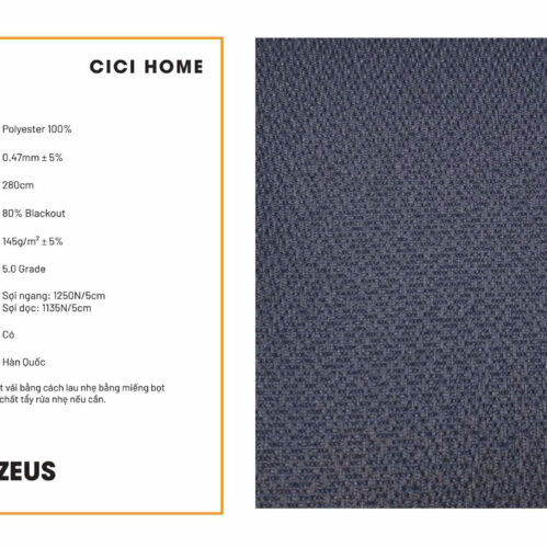 Thông Số Kỹ Thuật Hình Ảnh Rèm Cuốn Cici Home Zeus U